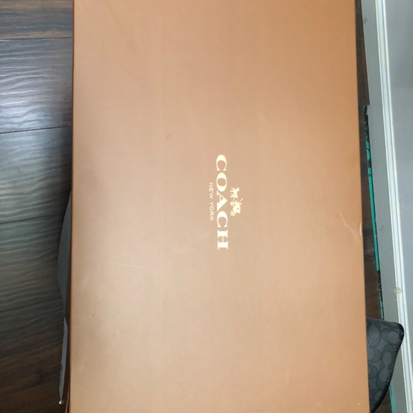 Coach Tristee Black-Smoke/Black rain boots sized 10 - Picture 2 of 6